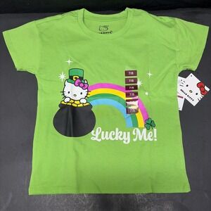 St Patrick's Day Hello Kitty Lucky Me T-shirt - Size 7/8 - New